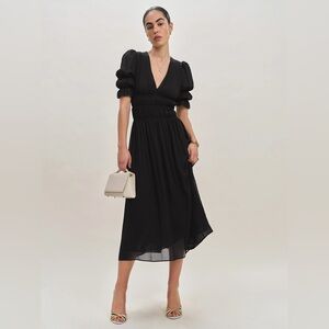 Reformation Cyrus Dress Black - Size 6